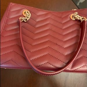 Red hand bag